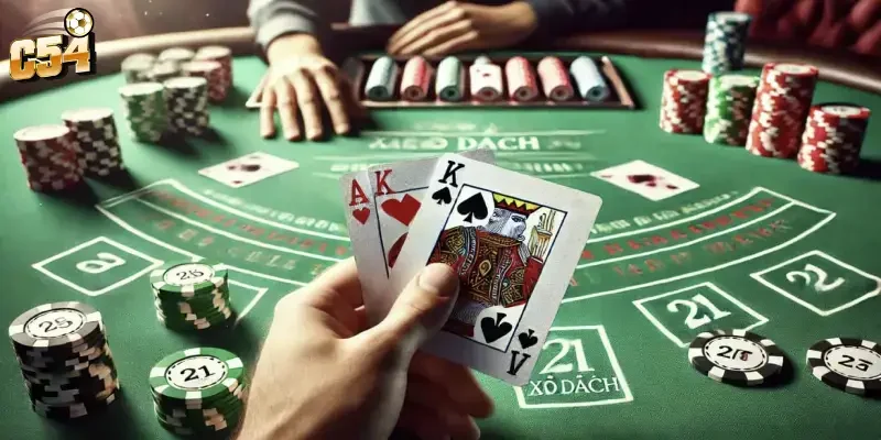 Đánh xì dách không thua C54 với kỹ thuật tách bài và gấp đôi tiền cược